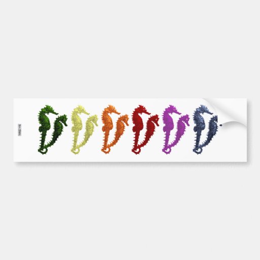 Dance Of The Seahorses Pop Art 2 Bumper Sticker