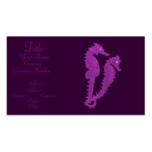 Dance Of The Seahorses (Purple) Business Card Template