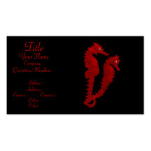 Dance Of The Seahorses (Red) Business Cards