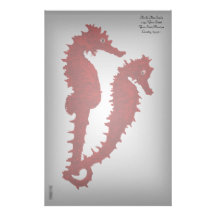 Dance Of The Seahorses (Red) Stationery