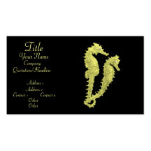 Dance Of The Seahorses (Yellow) Business Card