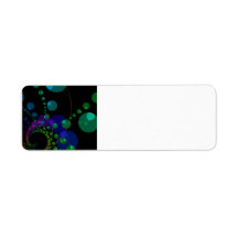 Dance of the Spheres II – Cosmic Violet & Teal ful Return Address Label