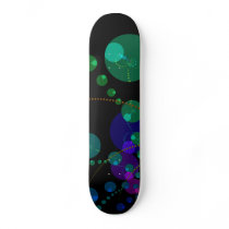 Dance of the Spheres II – Cosmic Violet & Teal Skate Board