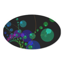 Dance of the Spheres II – Cosmic Violet & Teal Stickers