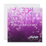 Dance Party Event Streamers invitations