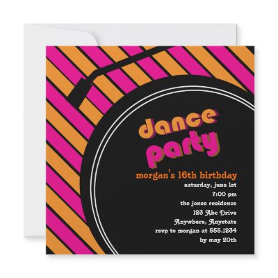 Dance Party Invitation by NoteableExpressions