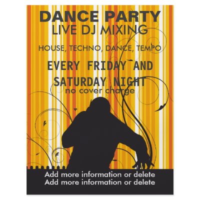 Dance Party Live DJ Music Flyer by ZazzleFlyers