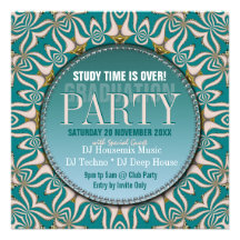 Dance Party Time Graduation Invitations