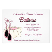 Dance Recital Custom Invite