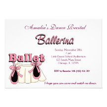 Dance Recital Personalized Announcements