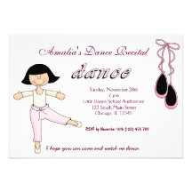 Dance Recital Personalized Invitations