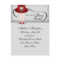Dance Recital Postcard Invitation