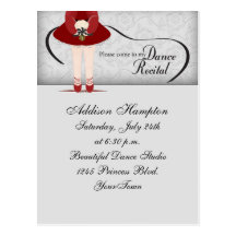 Dance Recital Postcard Invitation