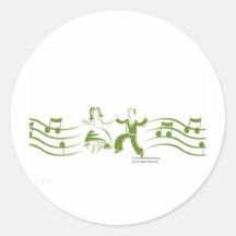 Dance Round Stickers