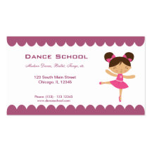 Dance School Business Card Template