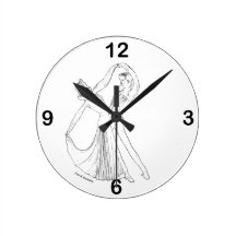 Dance w numbers Wall Clock