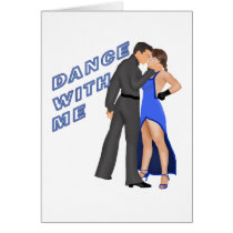 Dance With Me (blue) Greeting Cards
