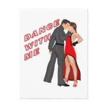 Dance With Me (red) Postcard