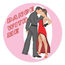 Dance With Me (red) Stickers