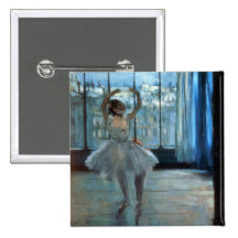 Dancer in Front of a Window  c.1874-77 Pinback Button