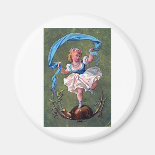 Dancer on Snail Refrigerator Magnets