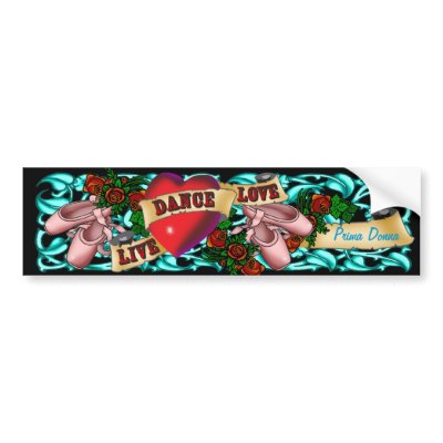Dancer Tatto Bumper Sticker by willienillie