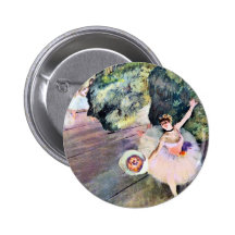 Dancer with a Bouquet of Flowers by Edgar Degas Pinback Button