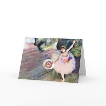 Dancer with a Bouquet of Flowers by Edgar Degas Card