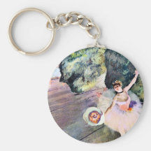 Dancer with a Bouquet of Flowers by Edgar Degas Keychains