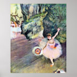 Dancer with a Bouquet of Flowers by Edgar Degas Poster