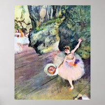 Dancer with a Bouquet of Flowers by Edgar Degas Poster