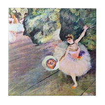 Dancer with a Bouquet of Flowers by Edgar Degas Tiles