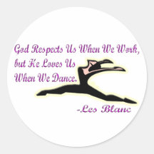 Dancers Delight Apparel and Merchandise Round Stickers