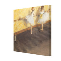 Dancers Practicing at the Barre by Edgar Degas Gallery Wrapped Canvas