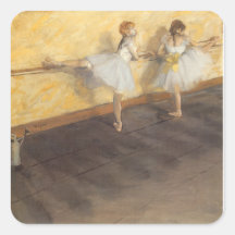 Dancers Practicing at the Barre by Edgar Degas Square Sticker