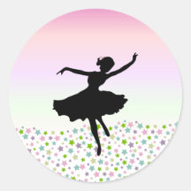 Dancing amongst the stars - pink sunset sticker