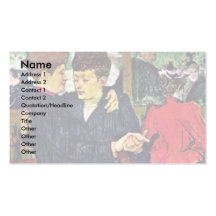 Dancing At The Moulin Rouge Two Women Business Card Template