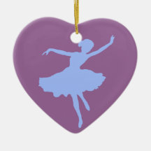 Dancing Ballerina in Blue Christmas Tree Ornament