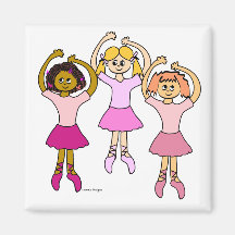 Dancing Ballerinas Magnet
