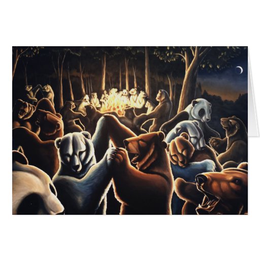 Dancing Bears Greeting Card Blank Art Cards