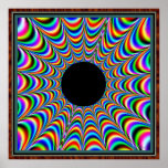 Dancing Black Center with Color Emissions Posters