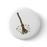 Dancing Broom Pinback Buttons