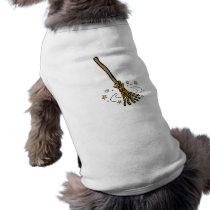 Dancing Broom Dog Tee Shirt