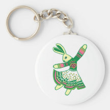Dancing Bunny Keychain