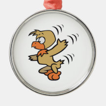 Dancing Cartoon Bird Christmas Tree Ornament