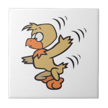 Dancing Cartoon Bird Tile