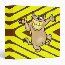 Dancing Cartoon Cat Avery Binder