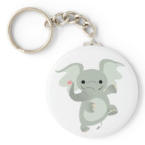 Dancing Cartoon Elephant  Keychain