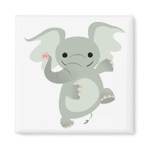 Dancing Cartoon Elephant  Magnet