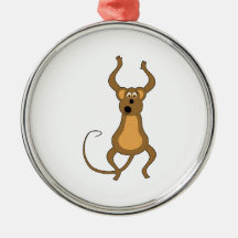 Dancing Cartoon Monkey Christmas Tree Ornaments
